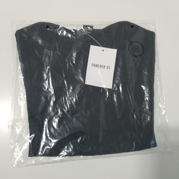 NWT Forever 21 Sweater-Knit Tube Top in Black - Size S - Picture 4 of 7